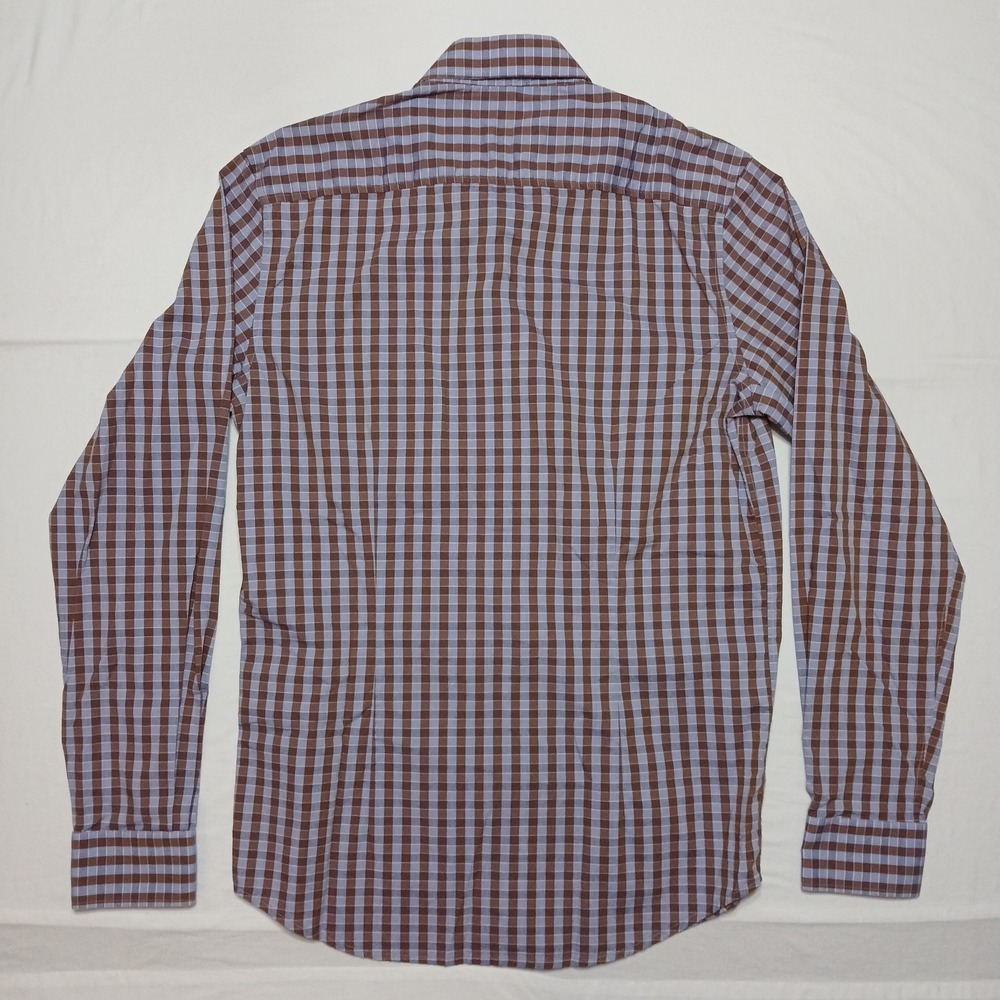 Robert Graham Mens Cotton Multicolor Shadow Plaid Stretch Dress Shirt Size Small - Picture 4 of 9